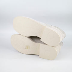 Chanel White Ponyhair Boots with Ankle Warmers size 40