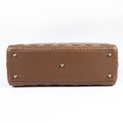 Dior Large Tan Brown Lady Dior Lambskin