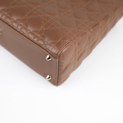 Dior Large Tan Brown Lady Dior Lambskin
