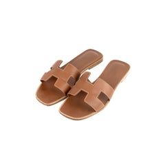 Hermes Oran Sandals Gold Size 37