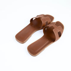 Hermes Oran Sandals Gold Size 37