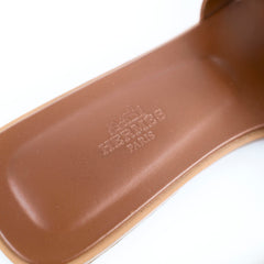 Hermes Oran Sandals Gold Size 37