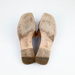 Hermes Oran Sandals Gold Size 37