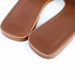 Hermes Oran Sandals Gold Size 37