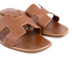 Hermes Oran Sandals Gold Size 37