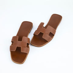 Hermes Oran Sandals Gold Size 37