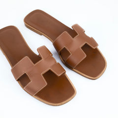 Hermes Oran Sandals Gold Size 37