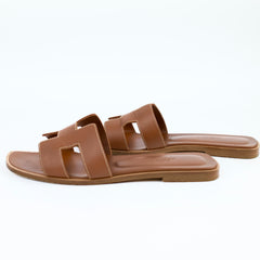 Hermes Oran Sandals Gold Size 37