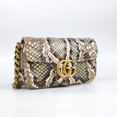 Gucci Supermini Python Marmont Belt Bag