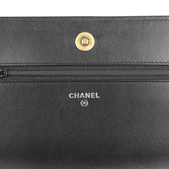 Chanel Gabrielle Wallet On Chain Black/White