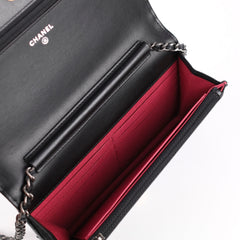 Chanel Gabrielle Wallet On Chain Black/White