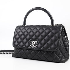 Chanel Coco Handle Medium Caviar Black