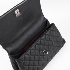 Chanel Coco Handle Medium Caviar Black