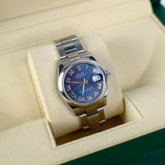 Rolex Datejust 31mm Stainless Steel Blue Face Watch 278240