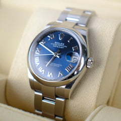 Rolex Datejust 31mm Stainless Steel Blue Face Watch 278240