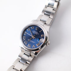 Rolex Datejust 31mm Stainless Steel Blue Face Watch 278240