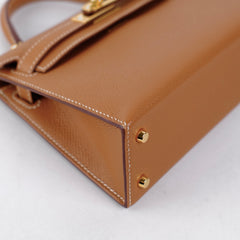 Hermes Mini Kelly Epsom Gold- Z Stamp
