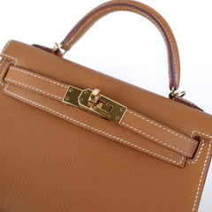 Hermes Mini Kelly Epsom Gold- Z Stamp