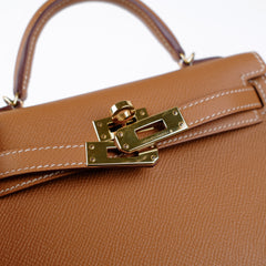 Hermes Mini Kelly Epsom Gold- Z Stamp