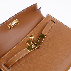 Hermes Mini Kelly Epsom Gold- Z Stamp