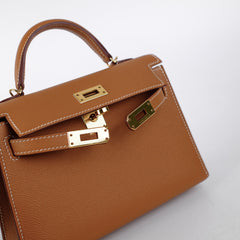 Hermes Mini Kelly Epsom Gold- Z Stamp