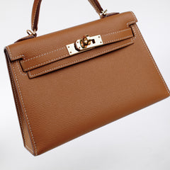 Hermes Mini Kelly Epsom Gold- Z Stamp
