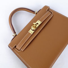 Hermes Mini Kelly Epsom Gold- Z Stamp
