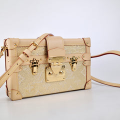 Louis Vuitton Petite Malle Gold Denim