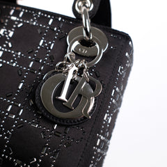 Christian Dior Mini Lady Dior Satin Black