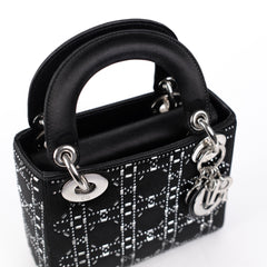 Christian Dior Mini Lady Dior Satin Black