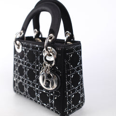 Christian Dior Mini Lady Dior Satin Black