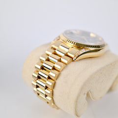 Rolex Day Date 36mm Gold Diamond Bronze Dial Watch