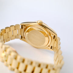 Rolex Day Date 36mm Gold Diamond Bronze Dial Watch