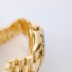 Rolex Day Date 36mm Gold Diamond Bronze Dial Watch