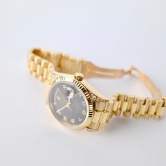 Rolex Day Date 36mm Gold Diamond Bronze Dial Watch