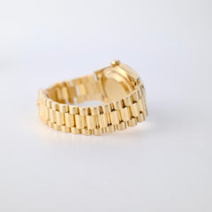 Rolex Day Date 36mm Gold Diamond Bronze Dial Watch