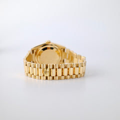 Rolex Day Date 36mm Gold Diamond Bronze Dial Watch