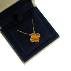 Van Cleef & Arpels Vintage Tiger Eye Pendant Necklace