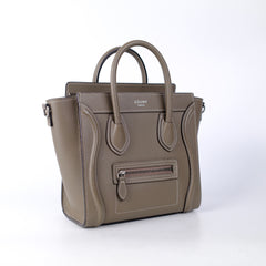 Celine Luggage Nano Calfskin Taupe