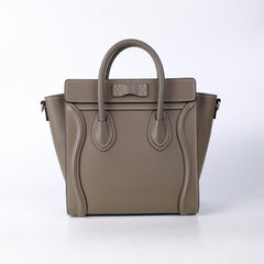 Celine Luggage Nano Calfskin Taupe
