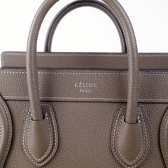Celine Luggage Nano Calfskin Taupe