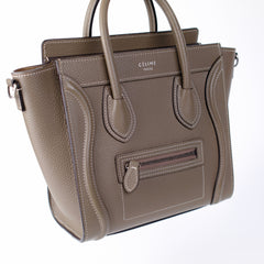 Celine Luggage Nano Calfskin Taupe