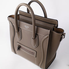 Celine Luggage Nano Calfskin Taupe