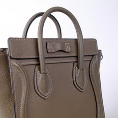 Celine Luggage Nano Calfskin Taupe