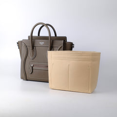 Celine Luggage Nano Calfskin Taupe