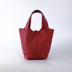 Hermes Picotin 18 Clemence Red- C Stamp