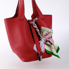 Hermes Picotin 18 Clemence Red- C Stamp