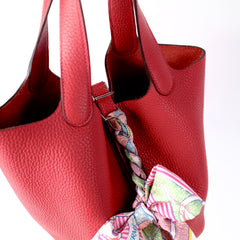 Hermes Picotin 18 Clemence Red- C Stamp