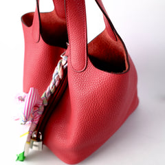 Hermes Picotin 18 Clemence Red- C Stamp