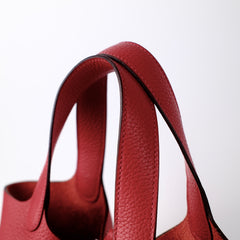 Hermes Picotin 18 Clemence Red- C Stamp